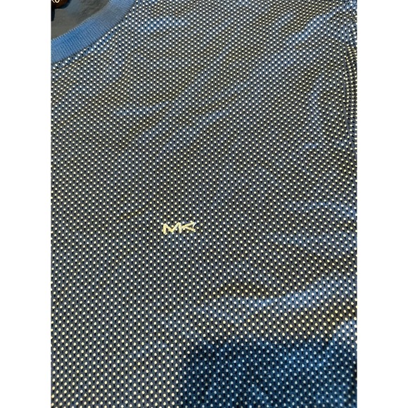 Michael Kors Men's‎ Blue Polka Dot Print Short Sleeve T-Shirt - Picture 3 of 6